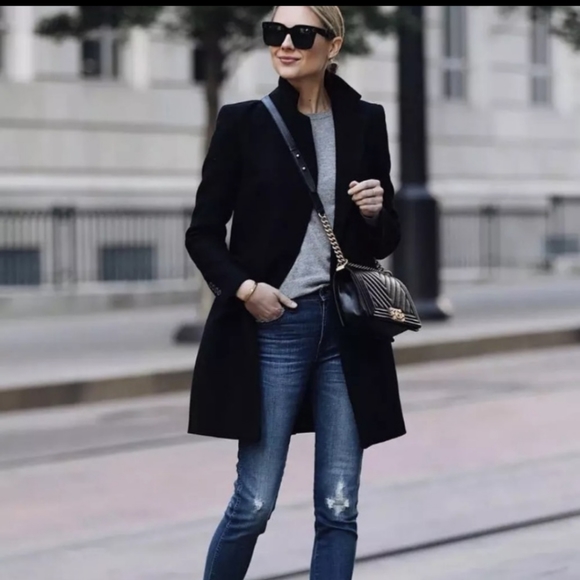 Zara Manteco Italian Wool buckle wrap coat XS - Picture 1 of 12